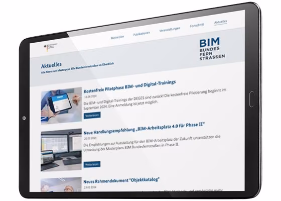 Ergebnis: BIM Bundesfernstraßen - Ministerium für Digitales und Verkehr - TYPO3-Website