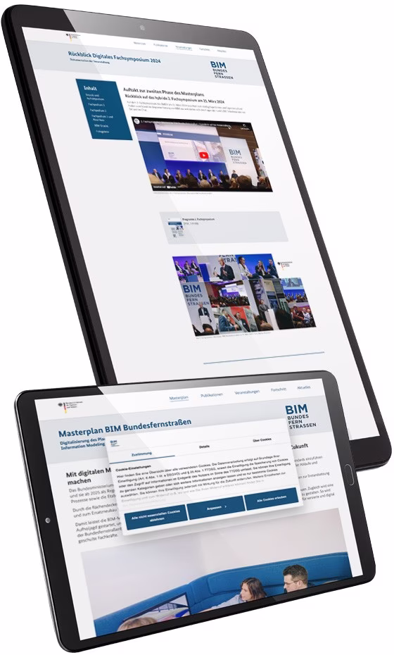 Umsetzung: BIM Bundesfernstraßen - Ministerium für Digitales und Verkehr - TYPO3-Website