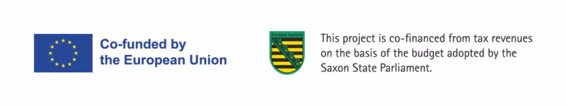 Logos | Co-financed by the EU and subsidies from the Saxony state budget