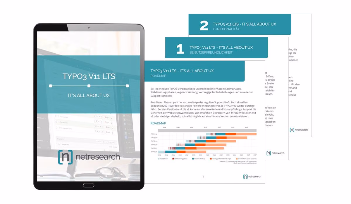 Whitepaper TYPO3 v11 LTS: Vorschau auf dem iPad