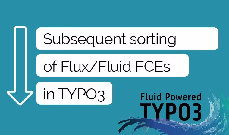 Fancy banner der das Sortieren im TYPO3 Backend illustriert.