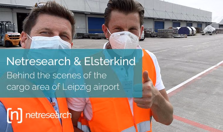 Netresearch & Elsterkind visit cargo area at the airport Leipzig/Halle