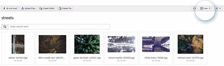 TYPO3 v12 LTS: Filelist Kachelansicht