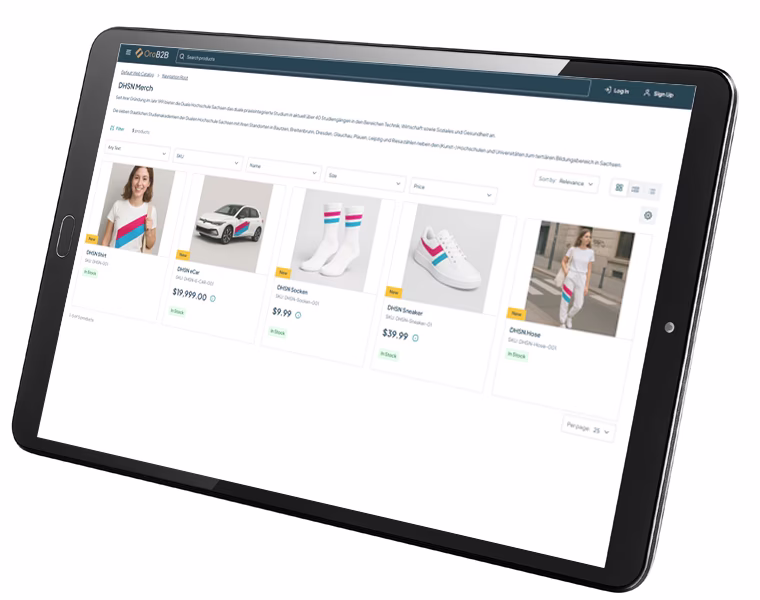 Gastvorlesung Duale Hochschule Sachsen: B2B Commerce Shop-Beispiel