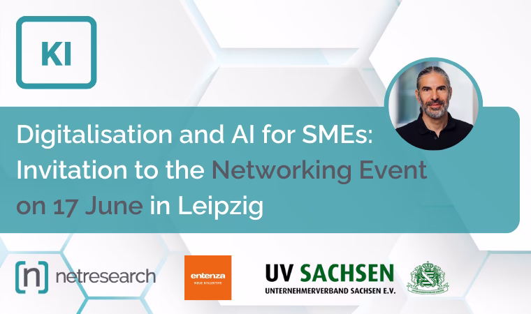 Invitation to the AI Networking Event on 17 June in Leipzig with Netresearch CEO Thomas Fleck