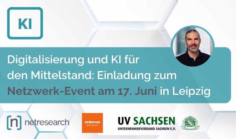 Einladung zum KI-Netzwerk-Event am 17. Juni in Leipzig mit Netresearch-CEO Thomas Fleck